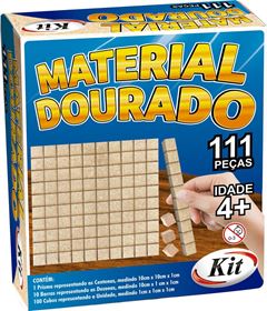 Material Dourado Educacional Madeira 111 Pecas