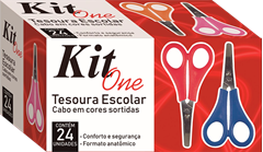 Tesoura Escolar Kit 13cm Sortida