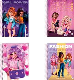 Caderno Animativa Universitario Girl Power Cd 01m 80fls