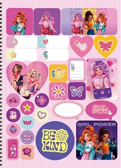 Caderno Animativa Universitario Girl Power Cd 10m 160fls
