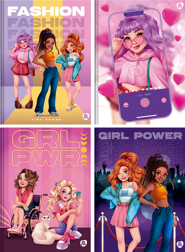 Caderno Animativa Universitario Girl Power Cd Cost 48fls