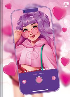 Caderno Animativa Universitario Girl Power Cd Cost 80fls