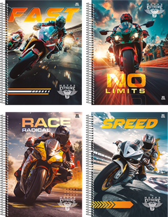 Caderno Animativa Universitario Motos Cd 1m 80fls