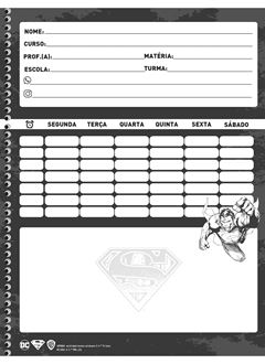 Caderno Animativa Universitario Superman Cd 1m 80fls