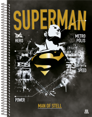 Caderno Animativa Universitario Superman Cd 1m 80fls
