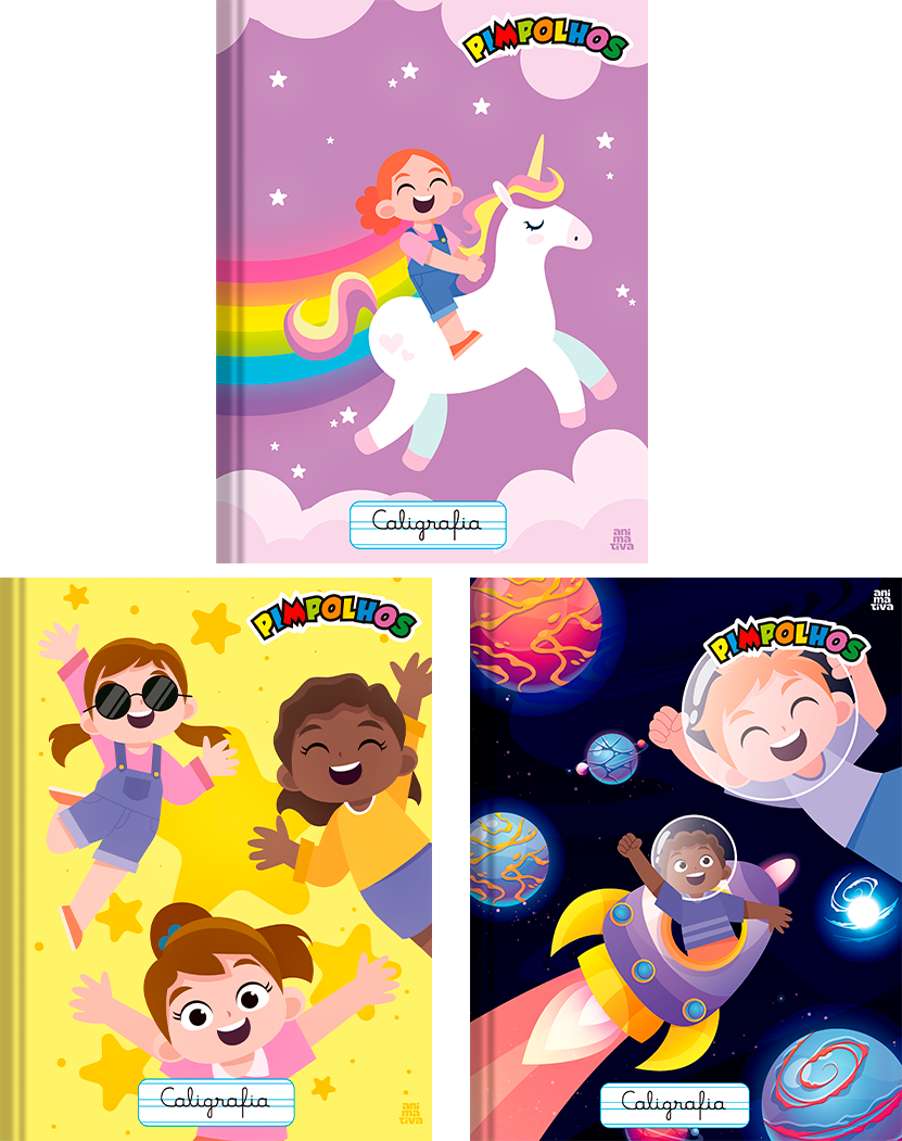 Caderno Animativa Caligrafia Pimpolhos Cd Cost 40fls