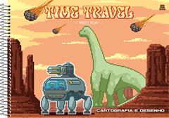 Caderno Animativa Cartografia Pixel Kraft Cd Esp 60fls