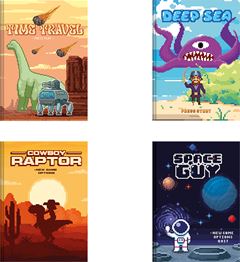 Caderno Animativa Universitario Pixel Kraft Cd Cost 48fls