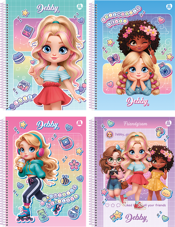 Caderno Animativa Universitario Debby Cd 10m 160fls