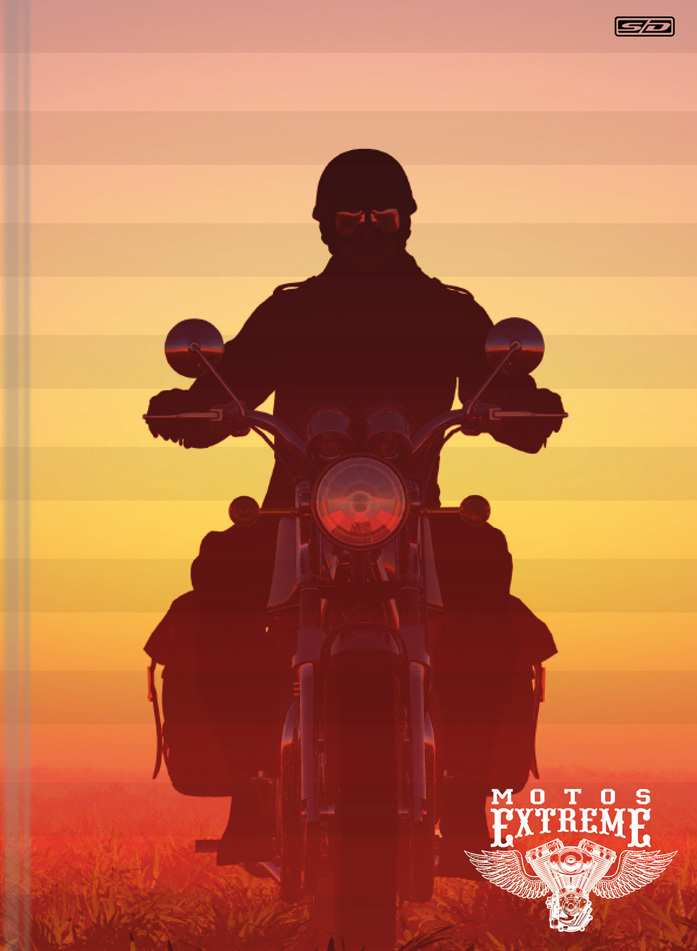 Caderno Animativa Motos Universitario Cd Cost 80fls