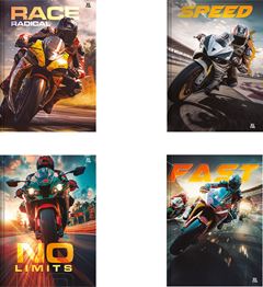 Caderno Animativa Universitario Motos Cd Cost 80fls