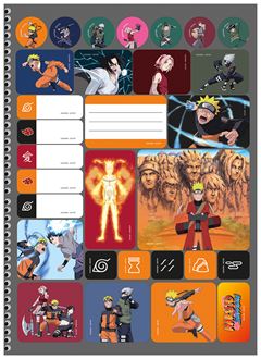 Caderno Animativa Universitario Naruto Cd 1m 80fls