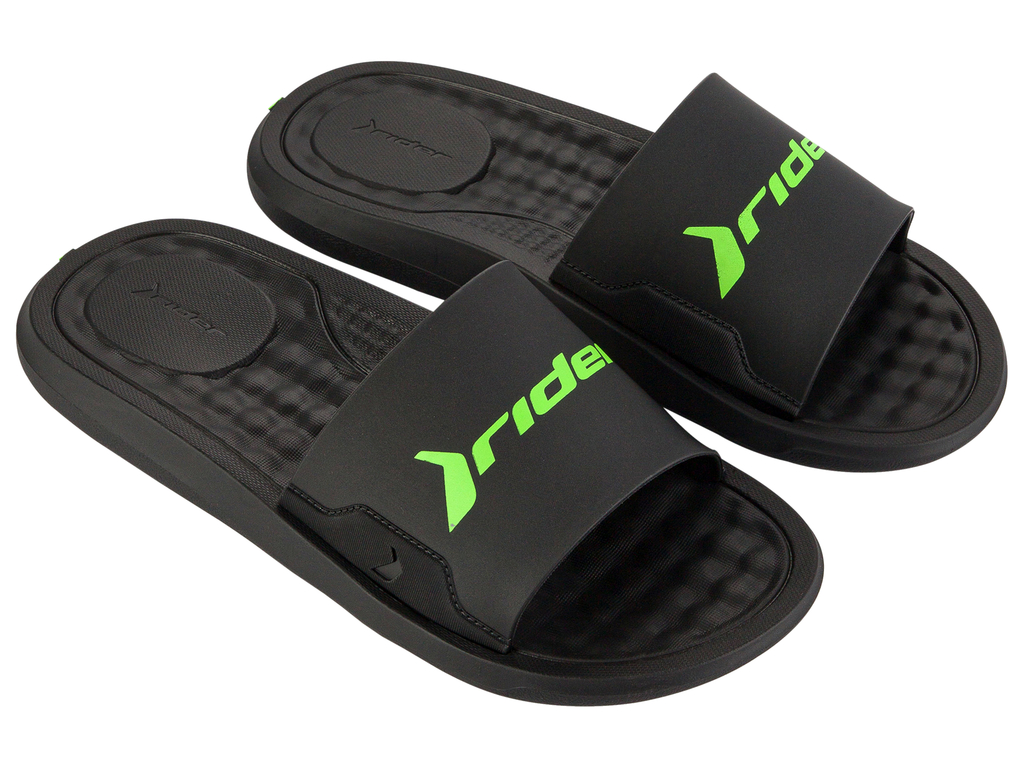Sandalia Rider Step Slide Masc Adulto Preto/Verde