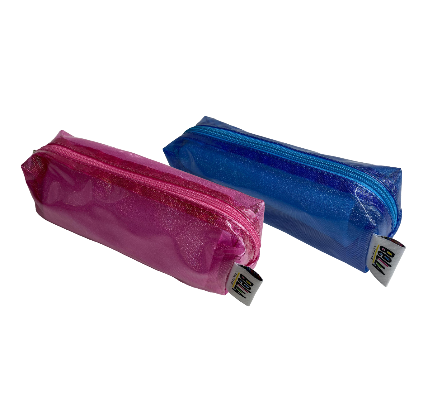 Estojo Bella Feminino Retangular Transparente Sortido