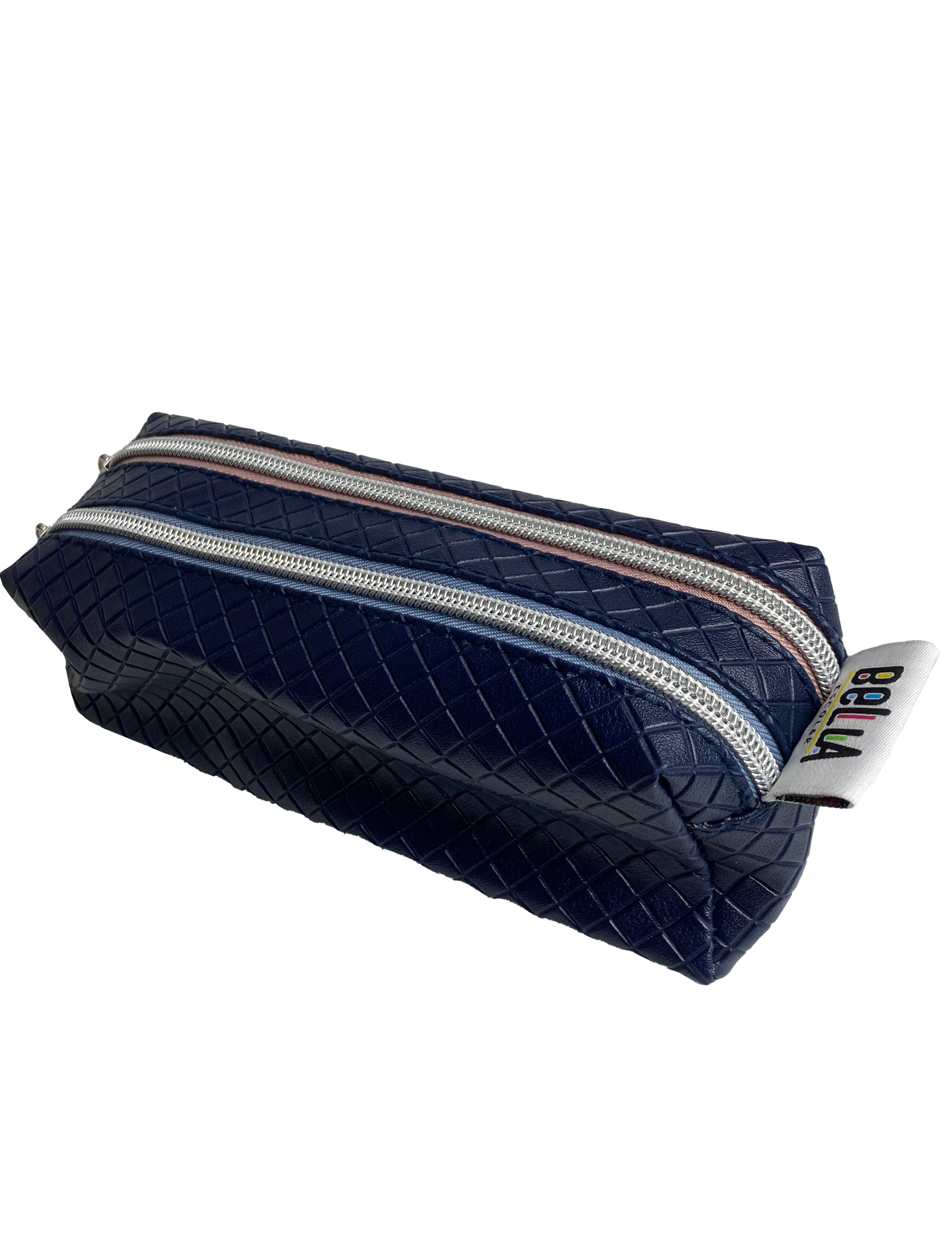 Estojo Bella Masculino Retangular Losango 2 Compartimentos