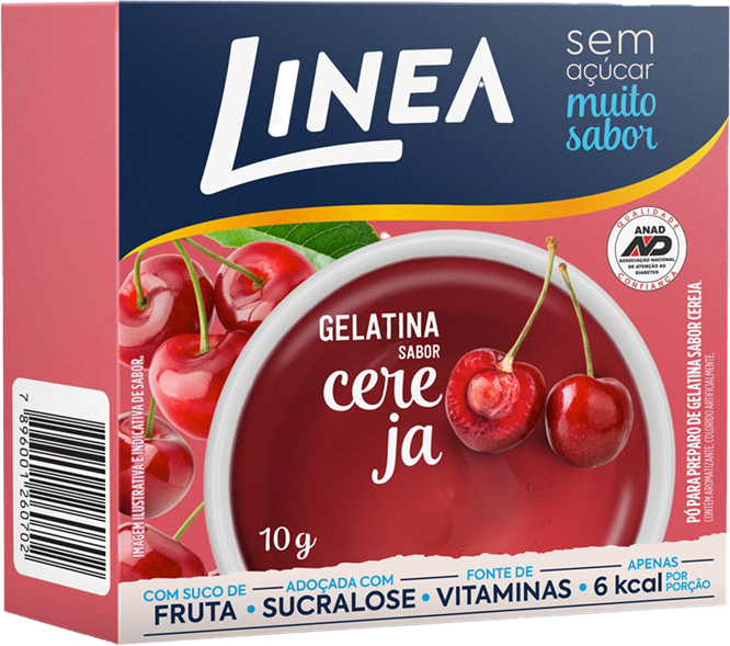 Gelatina Linea Cereja Zero 10g
