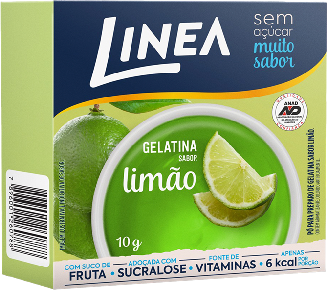 Gelatina Linea Limao Zero 10g