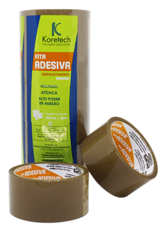 Fita Adesiva Empacotamento Koretech Marrom 45mmx40m