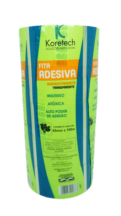 Fita Adesiva Empacotamento Koretech Transparente 45mmx100m