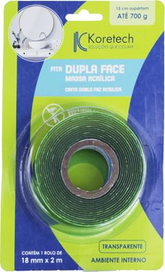 Fita Dupla Face Koretech 18mmx2m Blister