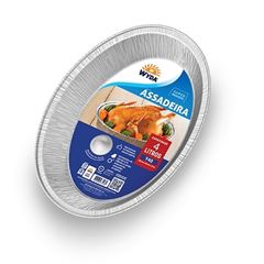 Assadeira De Aluminio Wyda Oval Descartavel 4l