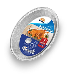 Assadeira De Aluminio Wyda Oval Descartavel 4l