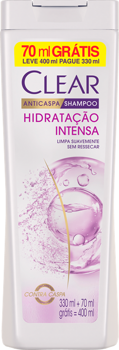Shampoo Clear Anticaspa Hidratacao Intensa 400ml Pg330ml