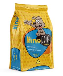 Racao Para Caes Nino Dog Filhotes Carne/Leite 25kg
