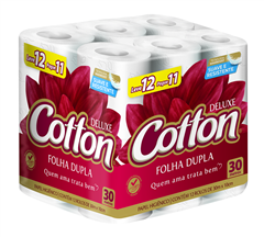 Papel Higienico Cotton Folha Dupla 30m Lv12 Pg11