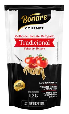 Molho De Tomate Bonare Gourmet Tradicional Sachet 1,02kg