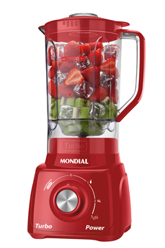 Liquidificador Mondial 3 Velocidades Vermelho 550w 220v