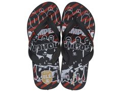 Sandalia Rider Feel Ole Masc Adulto Preto/Preto/Vermelho