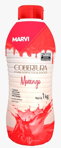 Cobertura Para Sorvete Marvi Morango 1kg