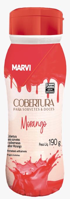 Cobertura Para Sorvete Marvi Morango 190g