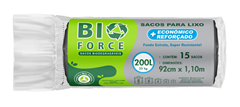 Saco De Lixo Bio Force Preto Rolo 200l 15un