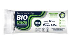 Saco De Lixo Bio Onda Preto Rolo 100l 10un
