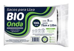 Saco De Lixo Bio Onda Preto 100l 5un