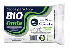 Saco De Lixo Bio Onda Preto 30l 10un