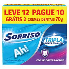 Creme Dental Sorriso Tripla Limpeza Completa 70g Lv12 Pg10