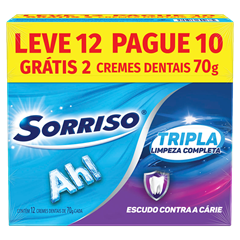 Creme Dental Sorriso Tripla Limpeza Completa 70g Lv12 Pg10