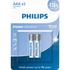 Pilha Philips Alcalina Aaa Pequena Lr03p2b 2un