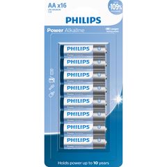 Pilha Philips Alcalina Aa Media Lr6p16b 16un