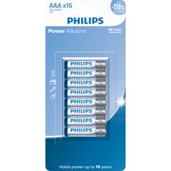 Pilha Philips Alcalina Aaa Pequena Lr03p16b 16un