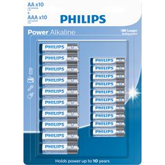 Pilha Philips Alcalina Aaa + Aa Lr036p20bp 20un