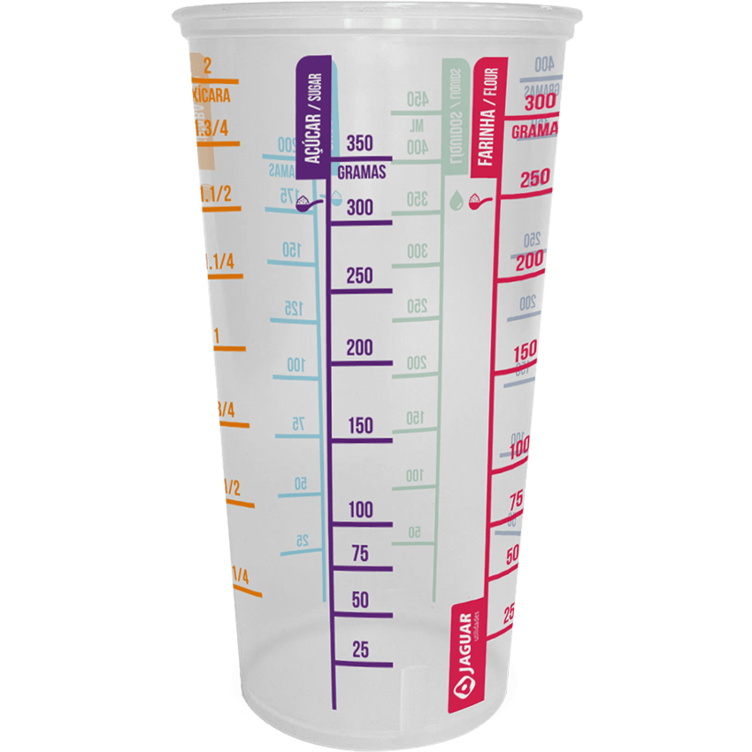 Copo Medidor Plastico Jaguar Transparente 550ml