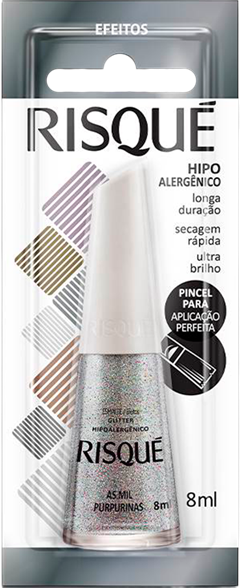 Esmalte Risque Glitter As Mil Purpurinas 6un