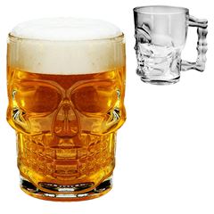 Caneca De Vidro Chopp Yangzi Caveira 540ml