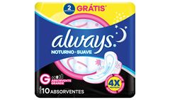 Absorvente Always Suave Noturno Com Abas Lv10 Pg8