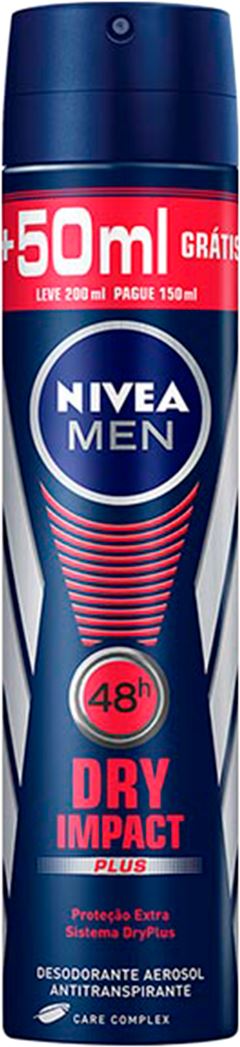 Desodorante Aerossol Nivea Men Active Impact Plus 200ml