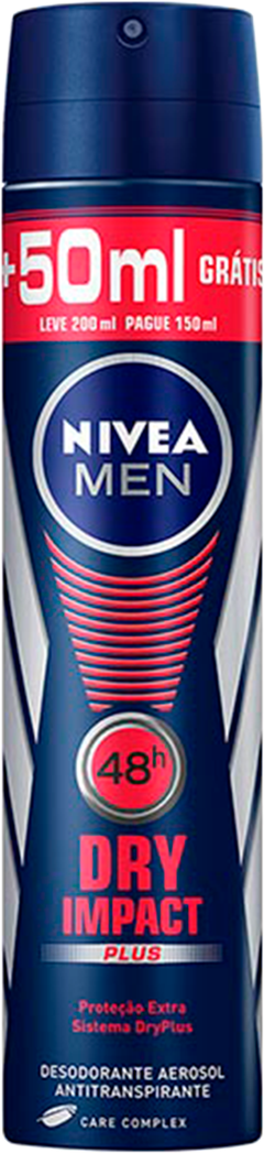 Desodorante Aerossol Nivea Men Active Impact Plus 200ml
